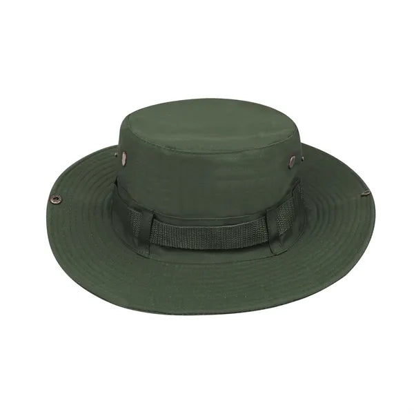 Wide Brim Jungle Boonie Bucket Hat W/ Chin Strap