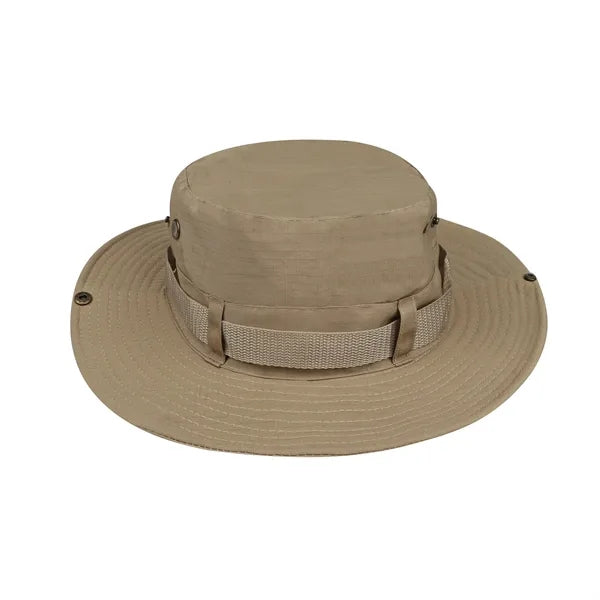 Wide Brim Jungle Boonie Bucket Hat W/ Chin Strap