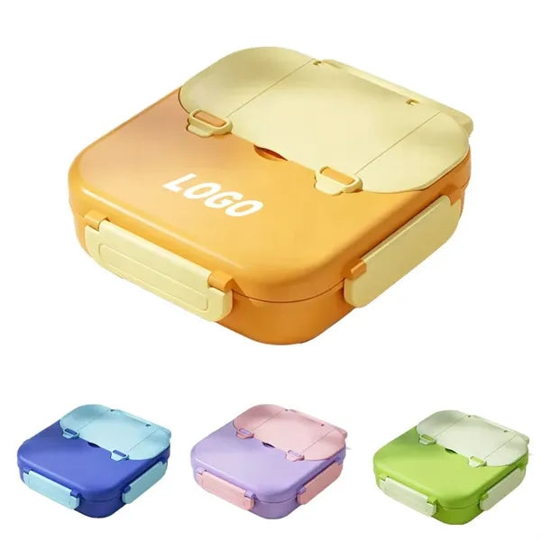Kids 3-Compartment Plastic Lunch Box