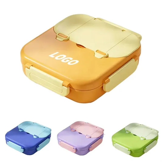 Kids 3-Compartment Plastic Lunch Box
