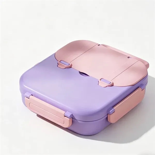 Kids 3-Compartment Plastic Lunch Box