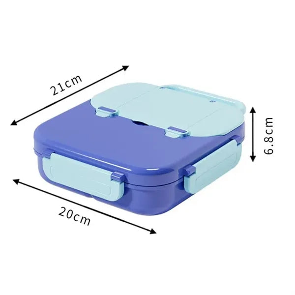 Kids 3-Compartment Plastic Lunch Box
