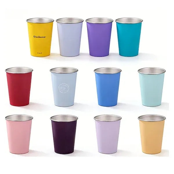 12oz Stainless Steel Rolled Rim Beer Cup