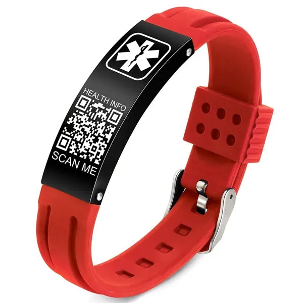 Silicone ID Band Medical Alert Emergency Bracelet