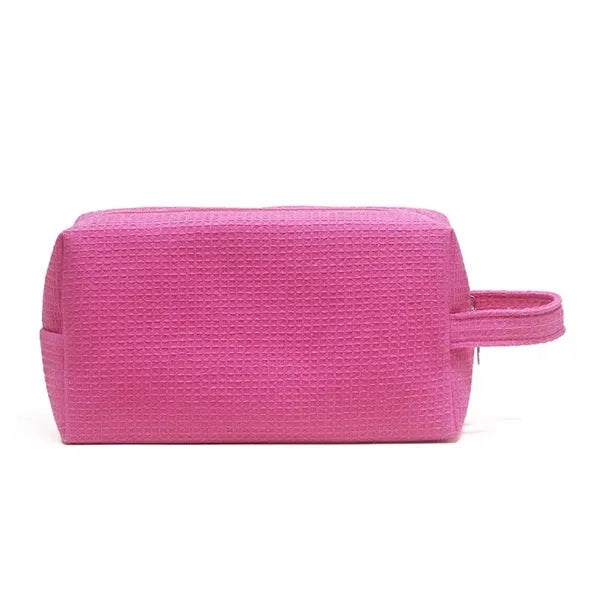 Travel Waffle Kit Makeup Bag Zipper Cosmetic Pouch