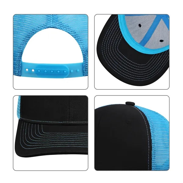 112 Style Structured Snapback Trucker Cap W/ Mesh Back