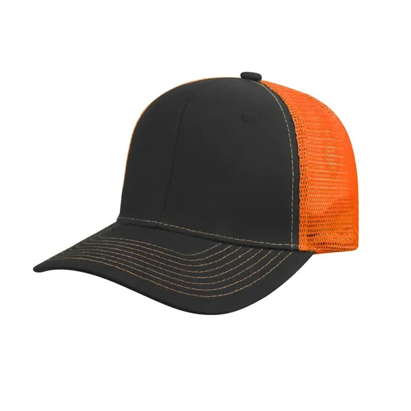 112 Style Structured Snapback Trucker Cap W/ Mesh Back