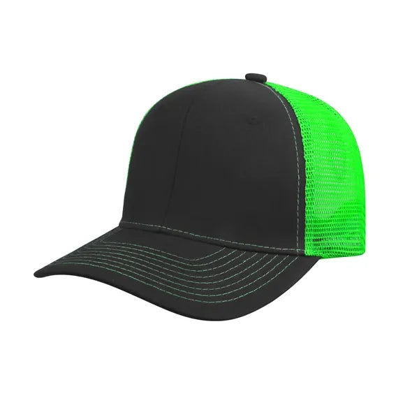 112 Style Structured Snapback Trucker Cap W/ Mesh Back