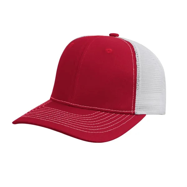 112 Style Structured Snapback Trucker Cap W/ Mesh Back