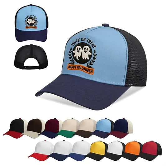 5 Panel Two Tone Trucker Cap W/ Mesh Back