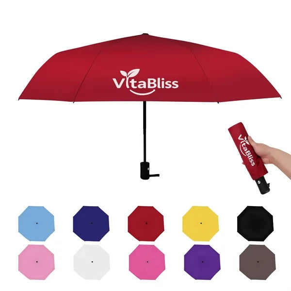 43.3" Arc Automatic Travel Folding Umbrella W/ UV Protection
