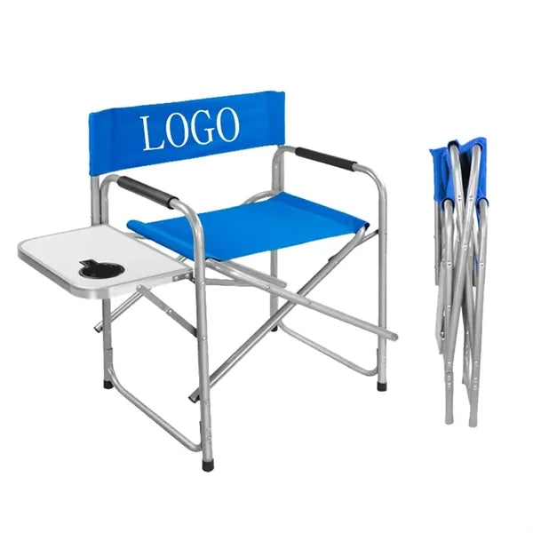 Folding Director Chair With Side Table For Camping