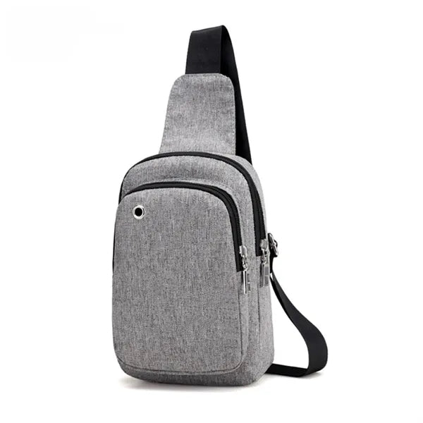 Oxford Fabric Sling Bag with Earphone Port for Travel
