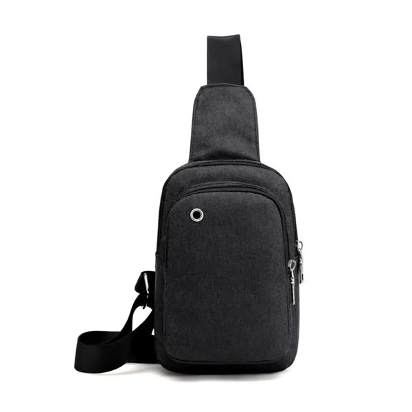 Oxford Fabric Sling Bag with Earphone Port for Travel