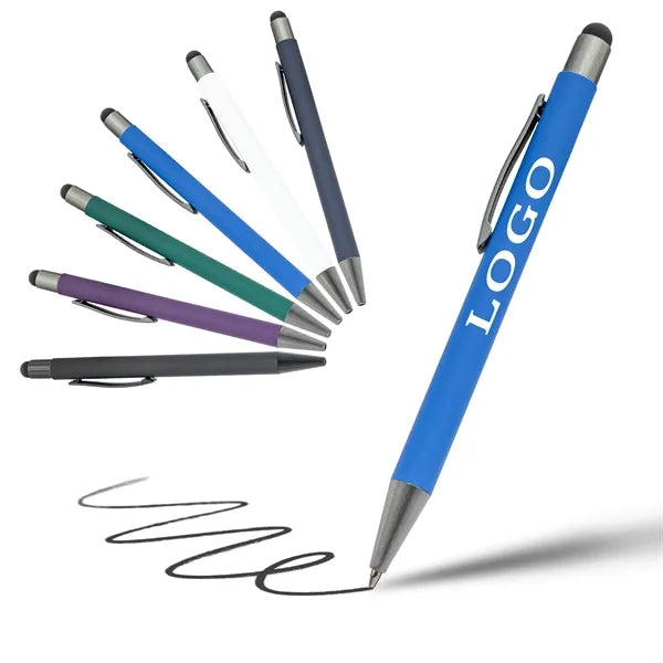 Soft Touch Metal Stylus Ballpoint Pen