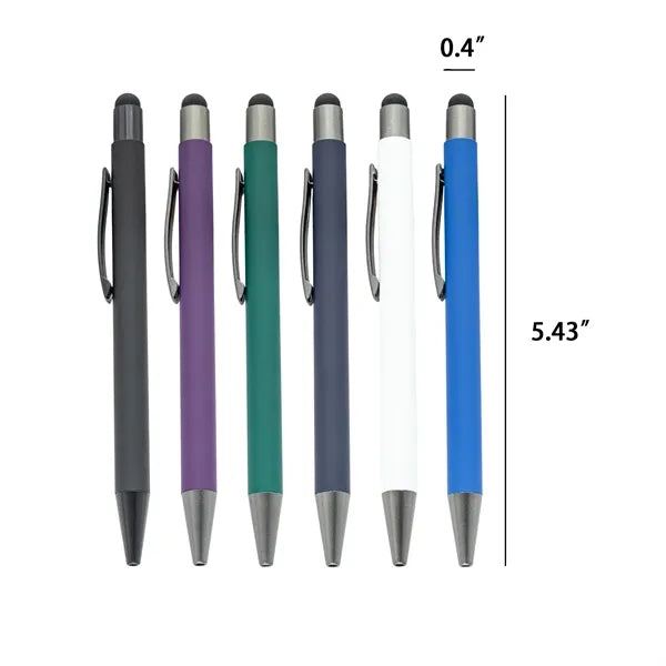 Soft Touch Metal Stylus Ballpoint Pen