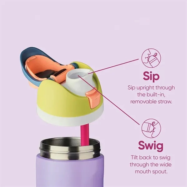 32 oz Insulated Stainless Steel Water Bottle with Straw