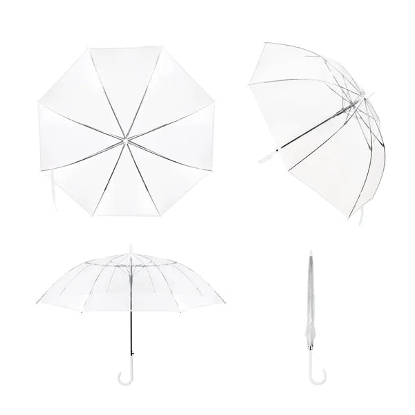 46"Arc Auto Open Clear Umbrella W/ Reinforced Frame
