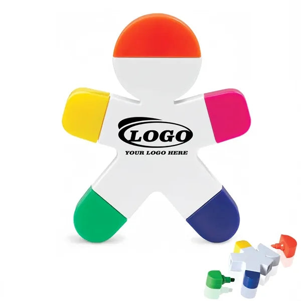 Human Shaped Highlighter 5 Color Marker Heads