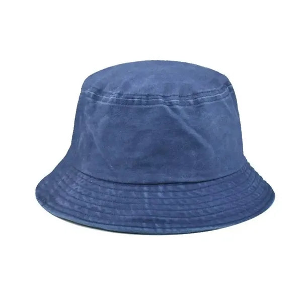 Washed Cotton Denim Bucket Hat
