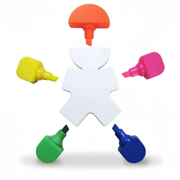 Human Shaped Highlighter 5 Color Marker Heads