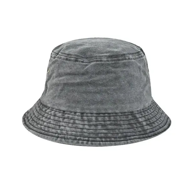 Washed Cotton Denim Bucket Hat
