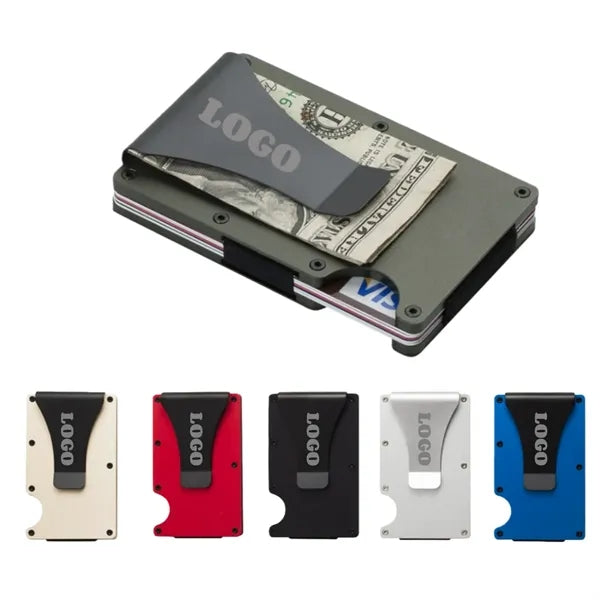Sleek RFID-Blocking Aluminum Card Case with Money Clip