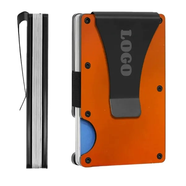 Sleek RFID-Blocking Aluminum Card Case with Money Clip