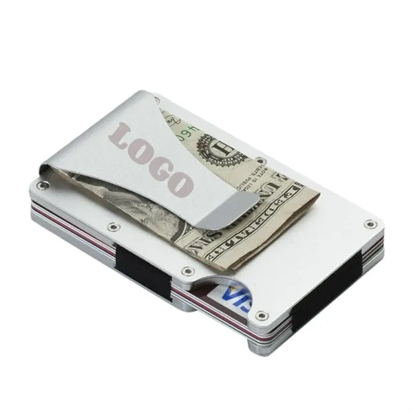 Sleek RFID-Blocking Aluminum Card Case with Money Clip