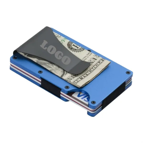 Sleek RFID-Blocking Aluminum Card Case with Money Clip