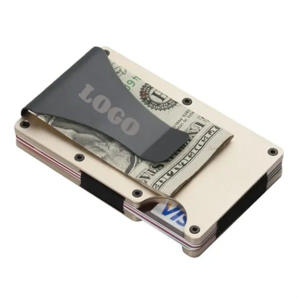 Sleek RFID-Blocking Aluminum Card Case with Money Clip