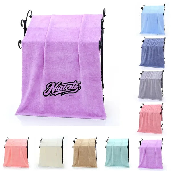 Coral Fleece Bath Towel Thick Absorbent Adult Beach