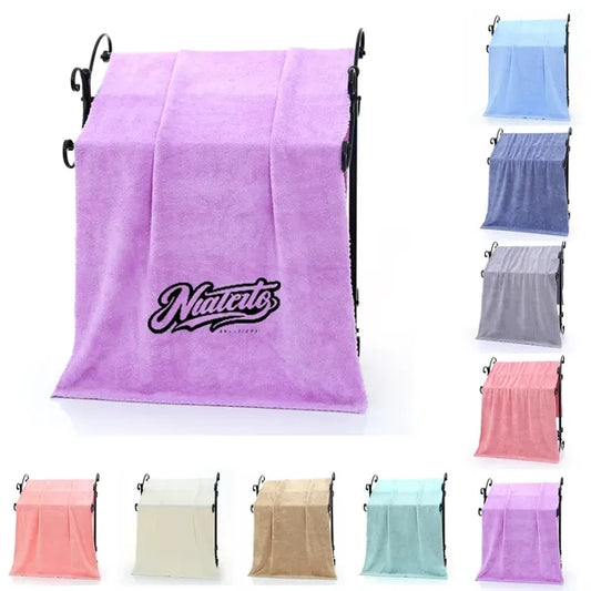 Coral Fleece Bath Towel Thick Absorbent Adult Beach