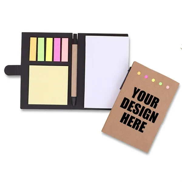 Notebook with Pen and Memo Notes
