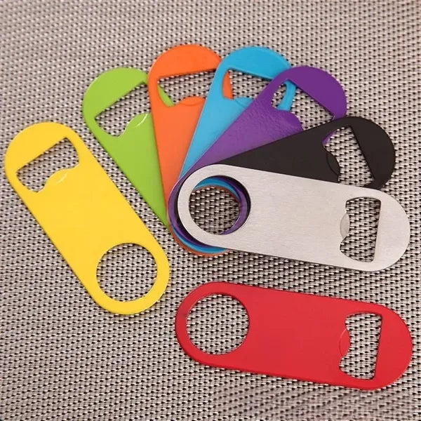 Multi-Color Stainless Steel Flat Bottle Opener