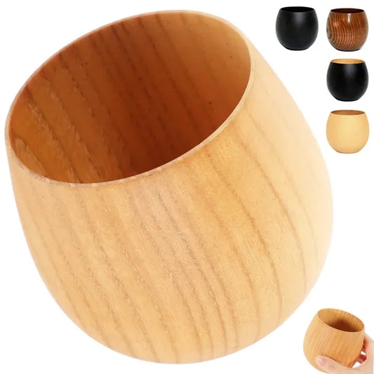 8oz. Wooden Drinking Cup Natural Wood Tumbler for Daily Use