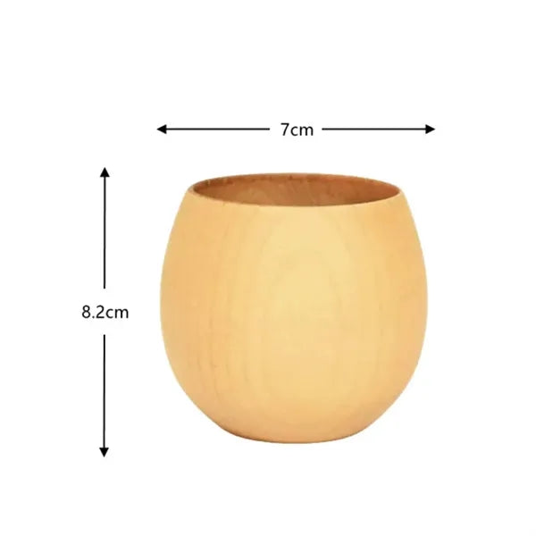 8oz. Wooden Drinking Cup Natural Wood Tumbler for Daily Use