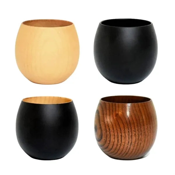 8oz. Wooden Drinking Cup Natural Wood Tumbler for Daily Use
