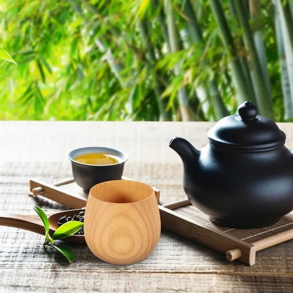8oz. Wooden Drinking Cup Natural Wood Tumbler for Daily Use