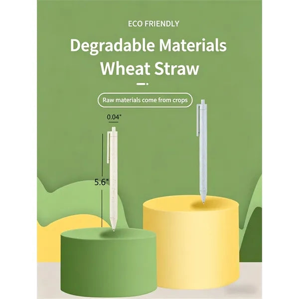 Eco-Friendly Wheat Straw Click Ballpoint Pen