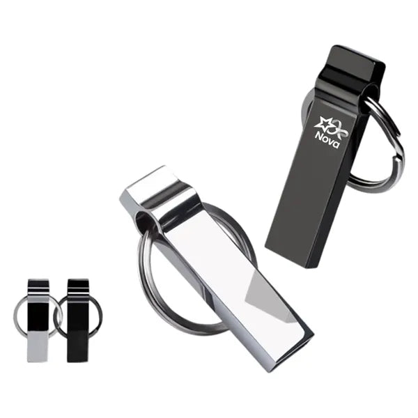 128GB With Key Ring Memory Stick Metal USB Flash Drives