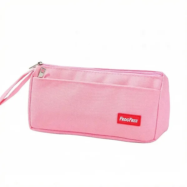Oxford Fabric Large Capacity Double-Layer Pencil Case with C