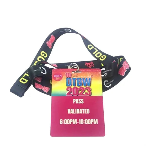 Printed PVC Event Badge with Lanyard for Tradeshows