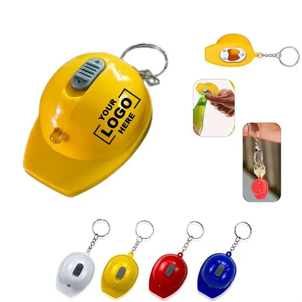 Helmet Shape LED Keychain Bottle Opener