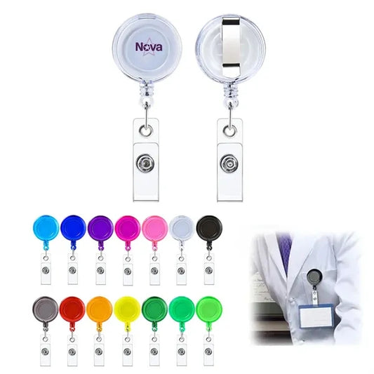 Retractable Badge Reel with Clip for ID Cards & Keys