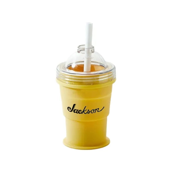 2in1 Silicone Ice Ball Maker Straw Cup with Custom Imprint