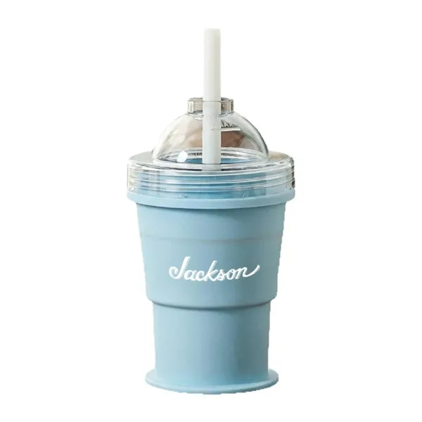 2in1 Silicone Ice Ball Maker Straw Cup with Custom Imprint
