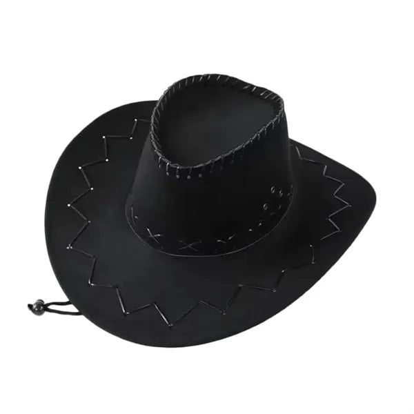 Plain Felt Cowboy Hat with Chin Strap