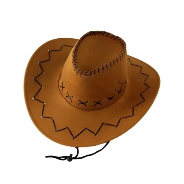 Plain Felt Cowboy Hat with Chin Strap