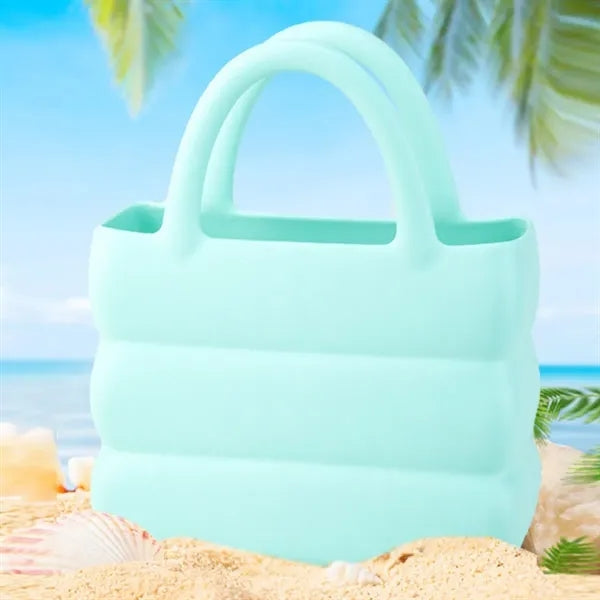Chic Waterproof Washable EVA Rubber Beach Tote Handbag
